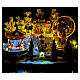 Christmas village with carousel and big wheel, LED lights and music, 12x18x14 in s2