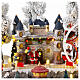 Christmas village with carousel and big wheel, LED lights and music, 12x18x14 in s4