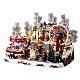 Christmas village with carousel and big wheel, LED lights and music, 12x18x14 in s5