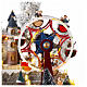 Christmas village with carousel and big wheel, LED lights and music, 12x18x14 in s6