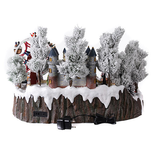 Christmas village with LED music carousel 30x45x35 cm 9