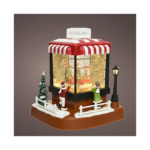 Sklep z zabawkami, ze śniegiem, 35x15x15 cm - scena bożonarodzeniowa 2