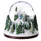 Schneekugel mit Spieluhr, Winterlandschaft mit Weihnachtsmann – H 17 cm, Ø 17 cm s5
