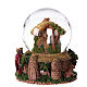 Carillón Natividad esfera de vidrio nieve purpurina 20x15x15 cm reyes magos pastores s5