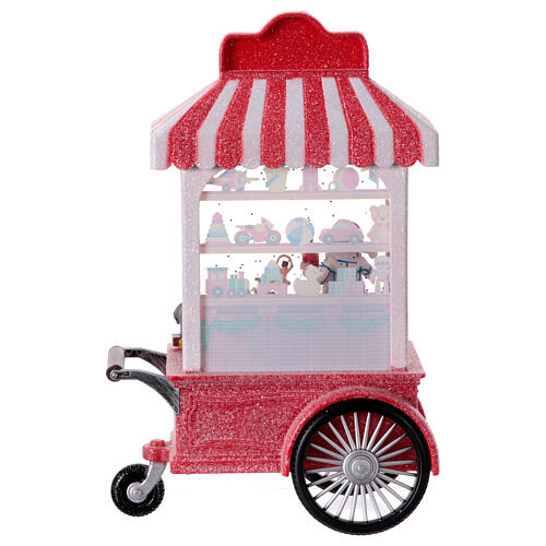 Weihnachtlicher Spieluhr-Diorama, Weihnachtsmann in der Spielzeugwerkstatt – 28 × 16 × 9 cm 6