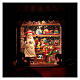 Boîte à musique de Noël atelier du Père Noël 30x20x10 cm s3