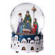 Carillón navideño esfera de vidrio adoración de los Magos 15x10x10 cm s2