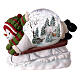 Schneemann auf Schlitten mit Schneekugel – Spieluhr & Licht, H 18 cm, Ø 14 cm s6