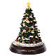 Carillon Albero di Natale giochi di luce girevole 35x25x25 cm 8 melodie natalizie s1