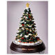 Carillon Albero di Natale giochi di luce girevole 35x25x25 cm 8 melodie natalizie s2