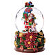 Christmas snow globe with Santa and a little girl, 10x6x6 in, Christmas wreath s1