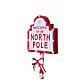 Welcome to the North Pole illuminated sign, red and white, 47x18x10 in s5