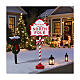 Welcome to the North Pole illuminated sign, red and white, 47x18x10 in s2