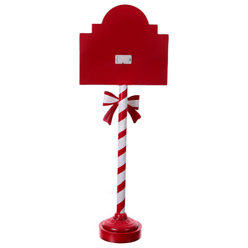 Panneau Bienvenue au Pole Nord lumineux Père Noël 120x45x25 cm 8