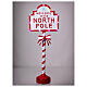 Panneau Bienvenue au Pole Nord lumineux Père Noël 120x45x25 cm s2