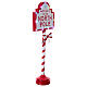 Cartello Benvenuti al Polo Nord luminoso Babbo Natale 120x45x25 cm s4