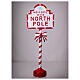Placa luminosa Bem-vindo ao Polo Norte branca e vermelha 120x45x25 cm s2