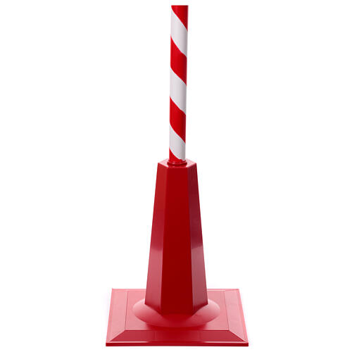 Weihnachtslaterne doppelt, mit Licht, Musik und Schneeeffekt, Rot, 188 × 81 × 40 cm 16