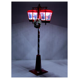 Farol navideño nevado doble luces música 190x80x40 cm