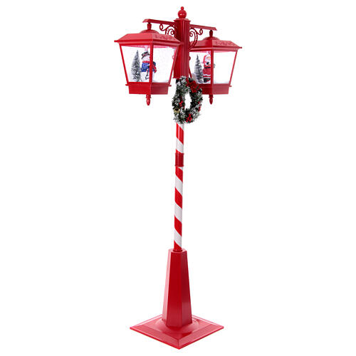 Farol navideño nevado doble luces música 190x80x40 cm 9