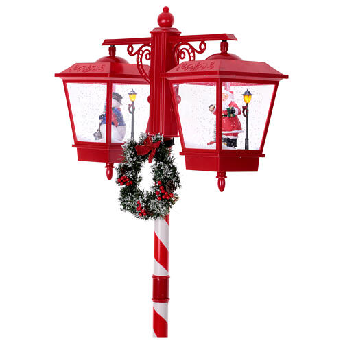Farol navideño nevado doble luces música 190x80x40 cm 10