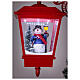 Lampione natalizio innevato doppio luci musica 190x80x40 cm s6