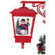Lampione natalizio innevato doppio luci musica 190x80x40 cm s8