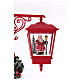 Double snowy Christmas street lamp with music lights 190x80x40 cm s4