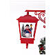 Double snowy Christmas street lamp with music lights 190x80x40 cm s7