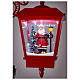 Double snowy Christmas street lamp with music lights 190x80x40 cm s8