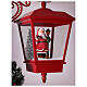 Double snowy Christmas street lamp with music lights 190x80x40 cm s13