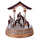 Nativity music box with Wise Men and bow 20x15x15 cm s1