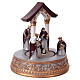 Nativity music box with Wise Men and bow 20x15x15 cm s3