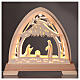 Gothic arch with natural "Aram" Nativity of 10 cm, 4 LED lights s2