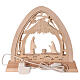 Gothic arch with natural "Aram" Nativity of 10 cm, 4 LED lights s6