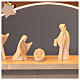 Val Gardena arch with Aram Nativity Scene, 8 figurines of 13 cm, natural wood and LED lights s3