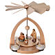 Christmas pyramid with Kaledos painted Nativity Scene, Val Gardena wood s1