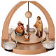 Christmas pyramid with Kaledos painted Nativity Scene, Val Gardena wood s2