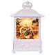 Nativity Scene lantern with glitter and lights, 10x6x4 in s1