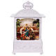 Nativity Scene lantern with glitter and lights, 10x6x4 in s6