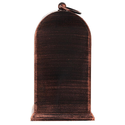 Kamin mit LED-Beleuchtung und funktionierender Vintage-Uhr, 25×15×12 cm 5