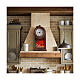 Vintage clock with LED fireplace, 10x6x5 in s2