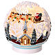 Boule à neige éclairée paillettes traîneau Père Noël 15x15x15 cm s1