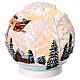 Palla di neve illuminata glitter slitta Babbo Natale 15x15x15 cm s3