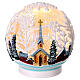 Palla di neve illuminata glitter slitta Babbo Natale 15x15x15 cm s6