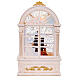 Vitrine vidro neve Natividade janela branca luzes 25x15x8 cm s9