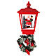 Farola roja Papá Noel nieve movimiento luces música 180 cm s2