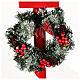 Farola roja Papá Noel nieve movimiento luces música 180 cm s6