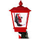 Farola roja Papá Noel nieve movimiento luces música 180 cm s8