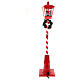 Farola roja Papá Noel nieve movimiento luces música 180 cm s10
